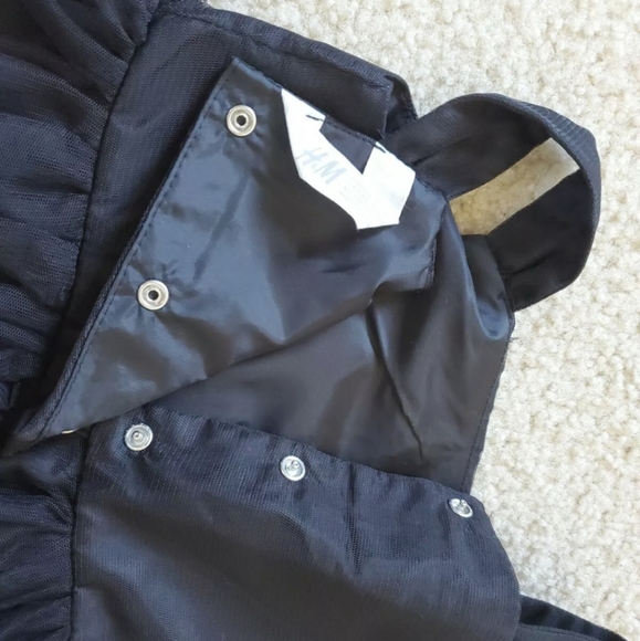 H&M Black Sequins Tulle DRESS Toddler girl 3T 4T - Picture 2 of 7